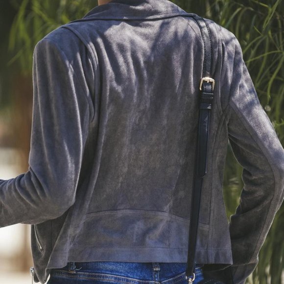 MUST GO, SALE ENDS 12/28 Gray Zipped Moto Jacket - Picture 4 of 5